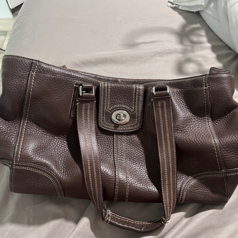 Coach Brown Leather Shoulder Bag